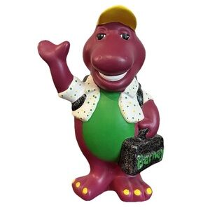 Barney Purple Dinosaur Figure Ceramic Mold Handmade‎ Hand Painted Vintage 90s